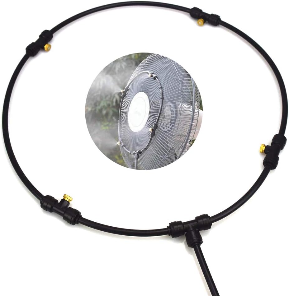 Blupure Fan Misting Cooling System, Mist Nozzle Ring for Cooling