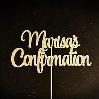 Atelier Elegance ANY NAME Confirmation Cake Topper, God Bless Cake Topper, Baptism Cake Topper