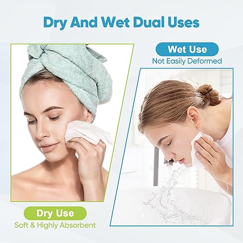 Image of AlDEA Face Towels Disposable-600Ct, Face Towelettes for Sensitive Skin | Clean Facial Wipes for Makeup Removing, Facial Cleansing, Travel, Dry Wipes Face Cloths