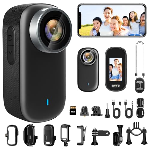 Nisanmoon Action Camera Wifi 4K, Impermeabile Mini Action Camera Sportiva con Angolo di Visione di...