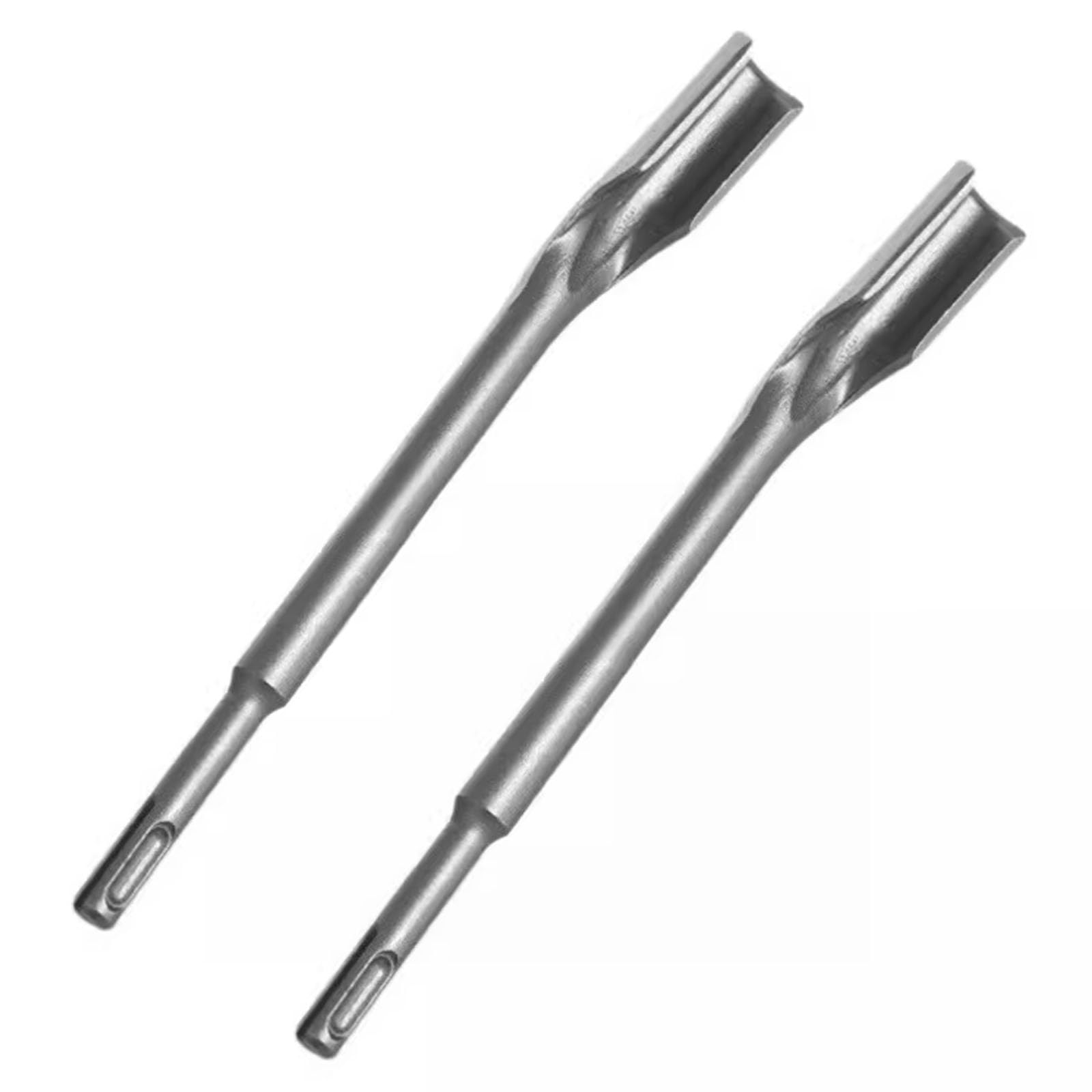 Cincel de Canal, 2 Piezas Cincel Hueco 22 x 250 mm, Cinceles para Albañilería, Tejas, Concreto, Piedra, Accesorios Universales para Taladros Percutores y Martillos Demoledores