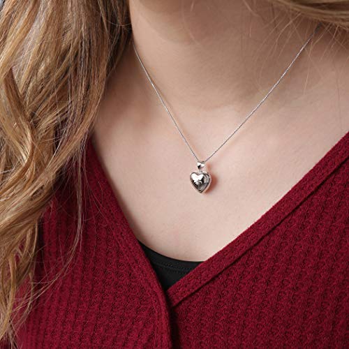 Cherished Moments Sterling Silver First Communion Cross Heart Locket Necklace with White Sapphire Accent3