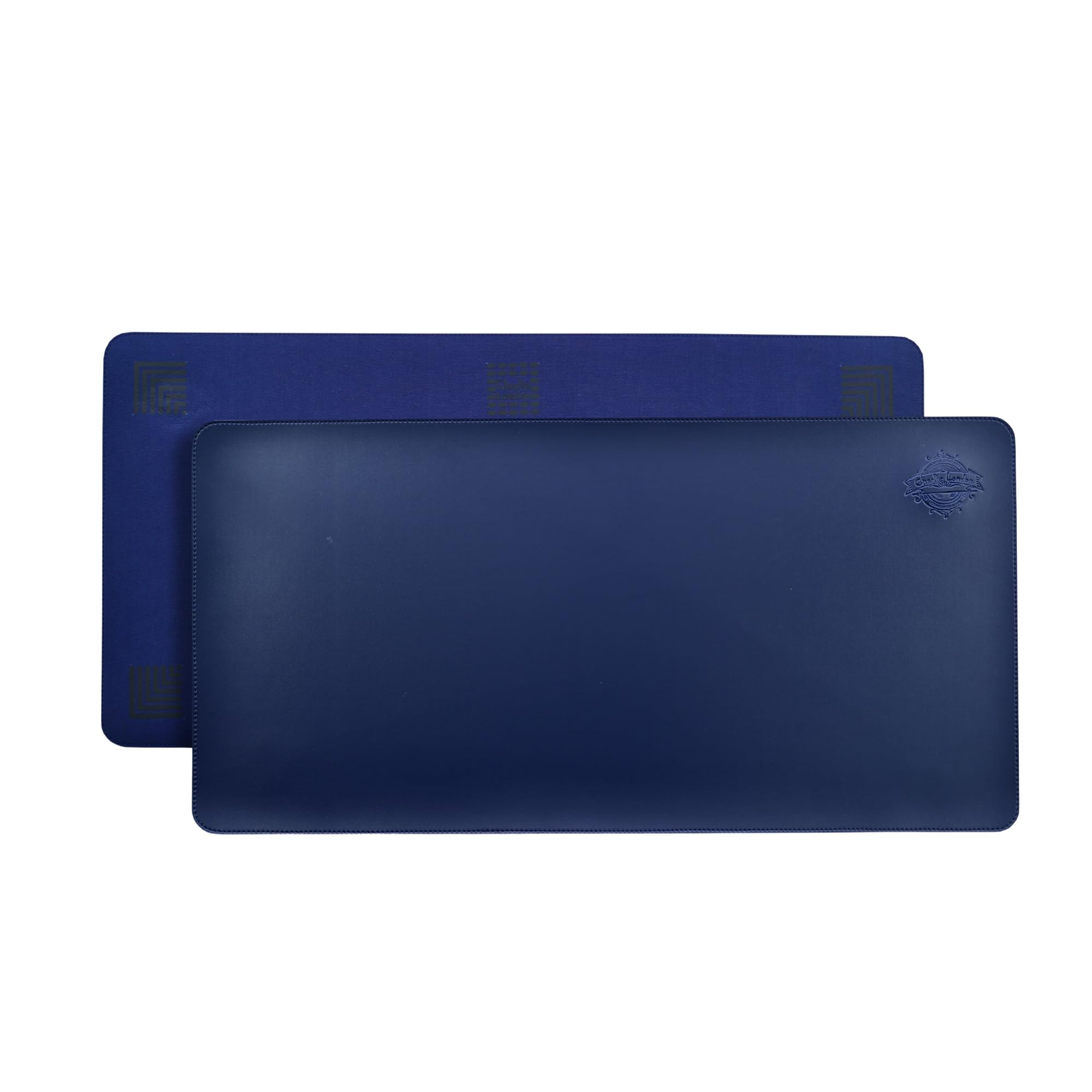 Charlie London Leather Desk Mat – 80x40 cm Waterproof, Non-Slip Desk Pad – Durable & Travel-Friendly Laptop Mat – Premium PU Leather Desk Protector for Home & Office (Blue)