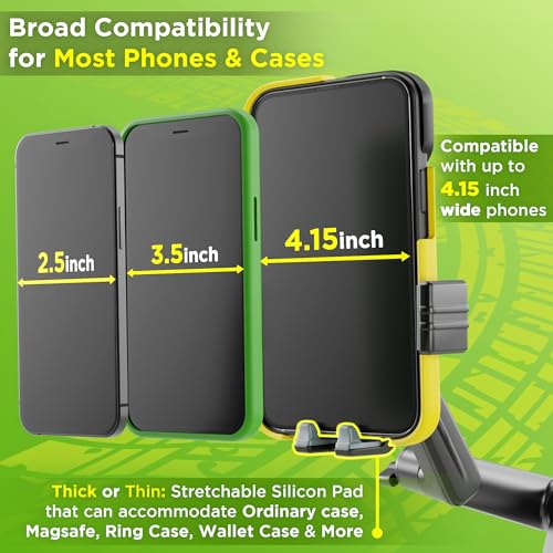 Image of Cell Phone Mount for Truck Phone Holder for Truck Drivers - Heavy Duty Suction Cup, iPhone Holder for Dashboard Window 16.9 inch Long, for iPhone & Samsung, Semi Trucker, Gray