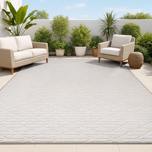JONATHAN Y Tapete Interior Exterior 7'9" x 10' Beige