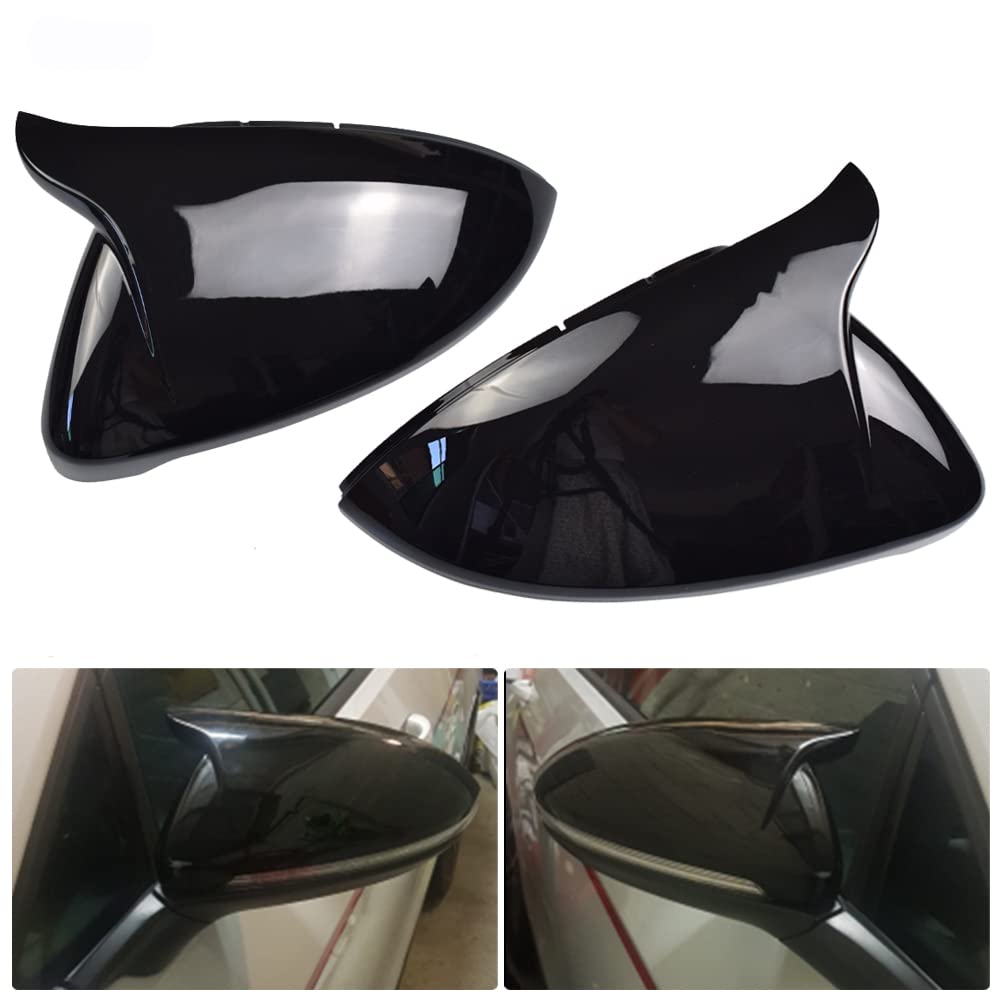 1 Paio Copri Specchietti Retrovisori Auto per VW Golf 7 MK7 7.5 | Tappi per VW Golf 7 MK7 7.5 GTD R GTI GTE VII Wing Cover Variant Alltrack Sportswagen 2013 2019（nero lucido）