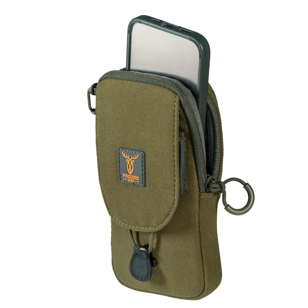 Multi-Tasche (Grün) für Fernglastasche, Bino Harness - Universaltasche, Handytasche für die Jagd und Pirsch, geräuschlos, Molle, modular