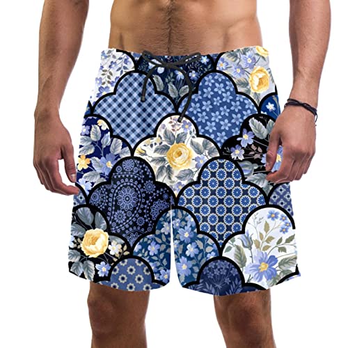 Short de plage anti-irritation HadHfun en tissu bleu à séchage ultra rapide