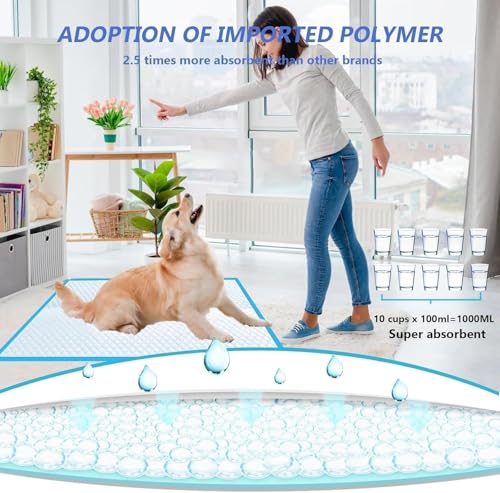 Image of XXXXL Puppy Pee Pads for Dogs 36 inchx51 inch 40 Count, Extra Large Dog Pee Pads, Leak-Proof & Super Absorbent Dog Pee Pads, Thicken Disposable Potty Pads Puppy Training Pads for Cats Rabbits