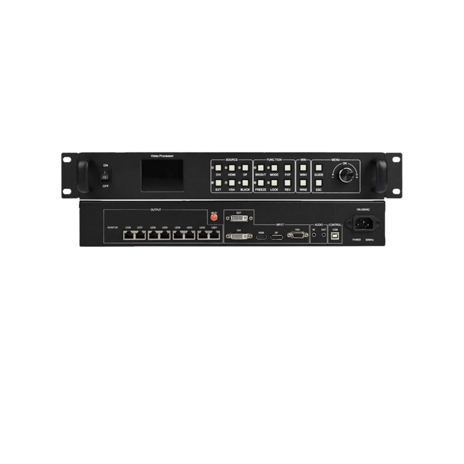 KACOME HD-VP820 Video Processor LED Display Full Color Module Video Wall Luminous Sign Controller Supports DP DVI VGA HDMI EXT Input