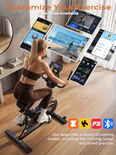 Exercise Bike with APP, Stationary Bike for Home with Ultra‑Silent Flywheel - Image 2
