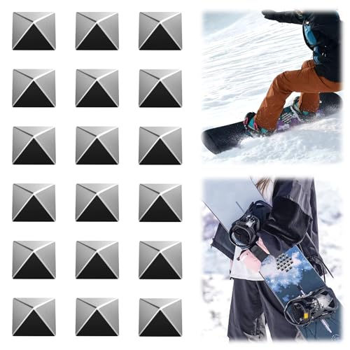 Jiaoshou Pan 18 Pièces Pad Snowboard Antidérapant, Coussinet de Snowboard, Stomp Pad Autocollante, Offre Une Adhérence Supplémentaire Lors du Ski pour...