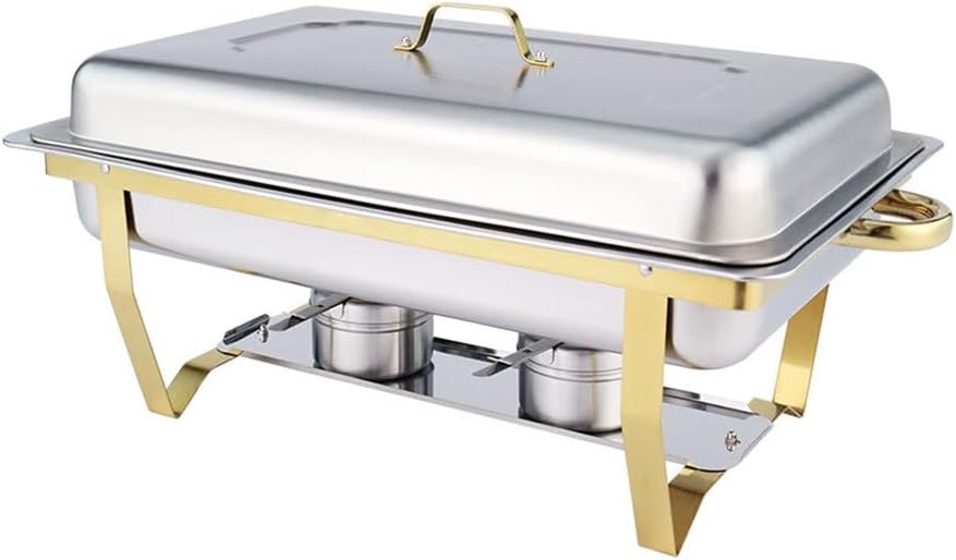 AIZYR Chafing Dishes for Buffet, Chafers and Buffet Warmers Sets Rectangle Food Warmer for Party Holiday Banquets,Single Grid