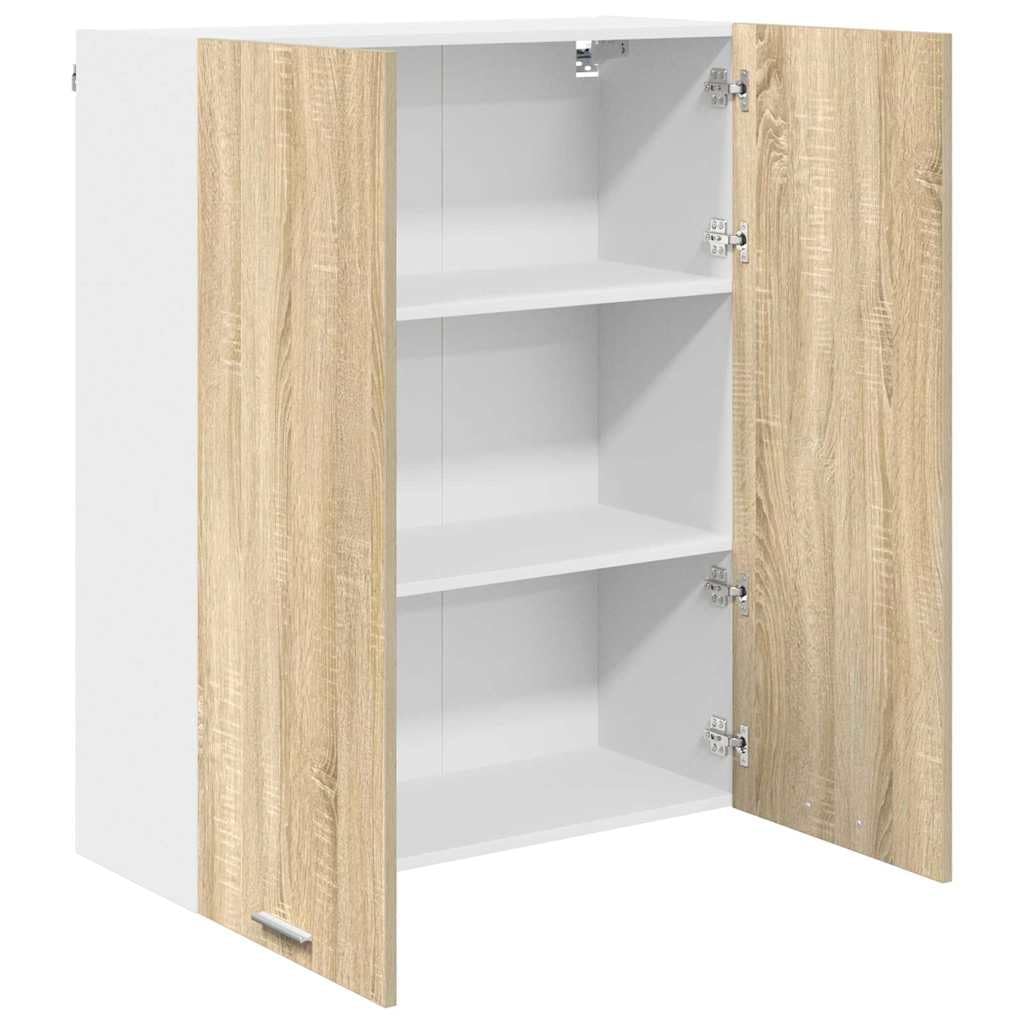 Hängeschrank Sonoma-Eiche 80 x 31 x 100 cm, Holzwerkstoff, Küchenschrank mit 2 Türen, Wandmontage