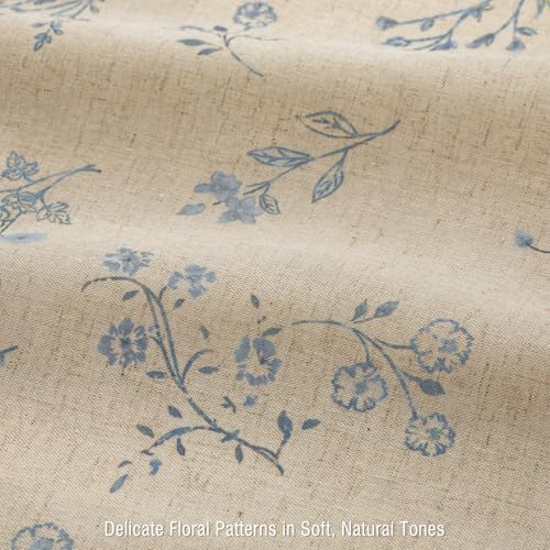 Blue Floral Farmhouse Vintage Linen Shower Curtain French Country 72Wx84H by XOGUIBO - Used condition - Image 4