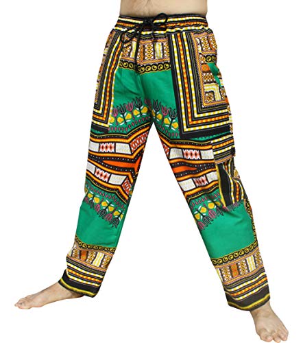 RaanPahMuang Bold and Beautiful African Dashiki Cargo Pant Khakis