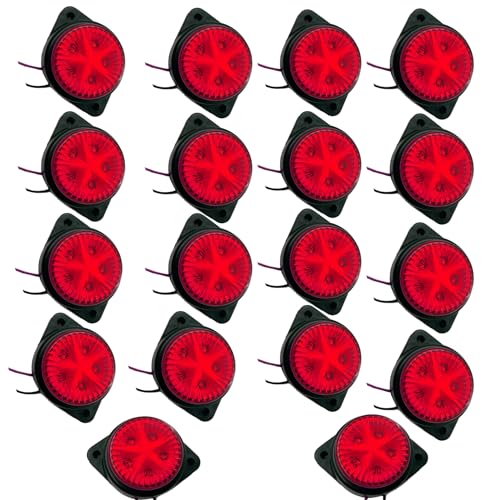 Marqueur à LED remorque 24V étanche feu de position rouge cargo 18pcs
