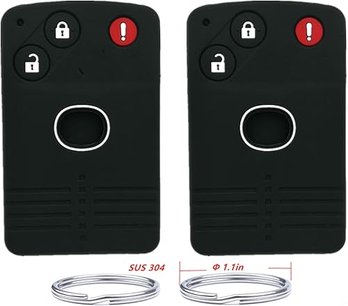 KAWIHEN Funda de silicona para llavero compatible con Mazda 6 2006 2007-2011 Mazda CX-7 CX-9 BGBX1T458SKE11A01 TDY2-67-5RYA NFY7-67-5RYB