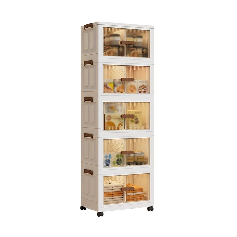 Klappschrank Kunststoff Schlafzimmer Lagerschrank Home Baby Kleidung Lagerung Mehrschichtige Snack-Aufbewahrungsbox