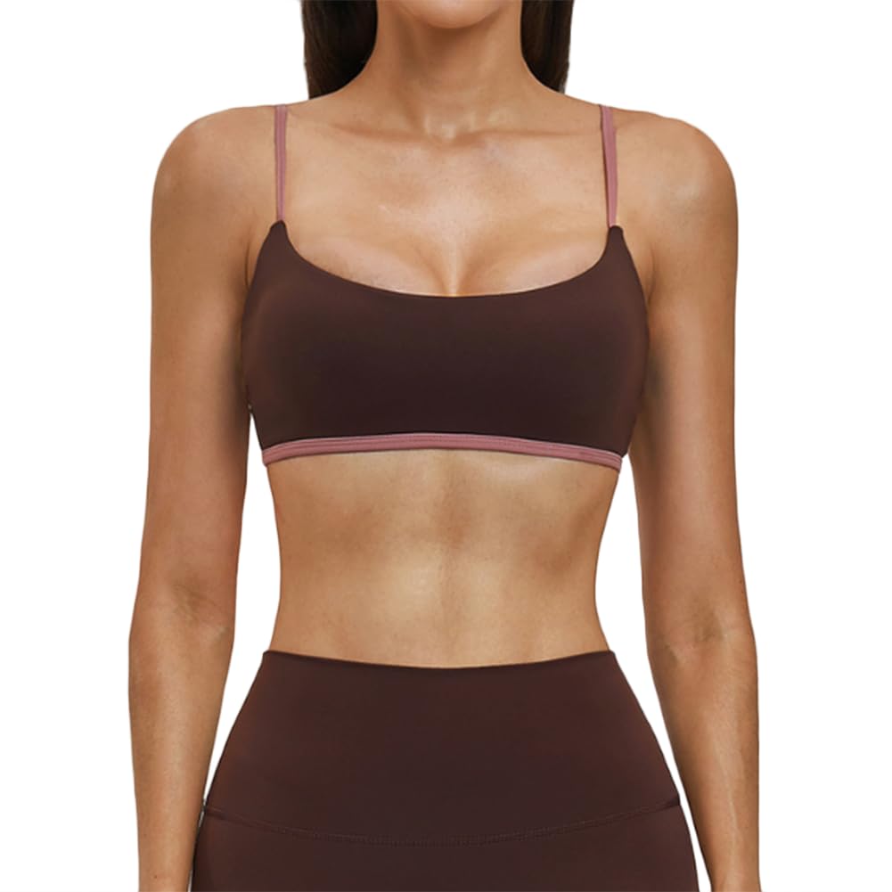 JPXJGT Yoga Sports Bra Adjustable Straps Workout Gym Running Fitness