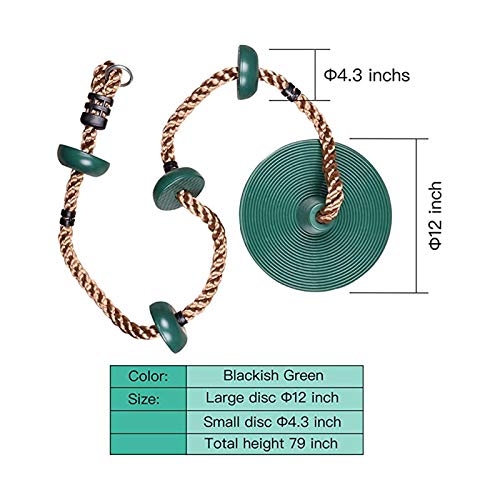 VELIHOME Corda de escalada para crianças, balanço de corda de escalada de árvore com plataforma e as