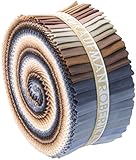 Robert Kaufman RU-233-41 2-1/2in Strips Roll Up Kona Cotton Solids Neutrals Palette 41Pcs