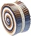 Robert Kaufman RU-233-41 2-1/2in Strips Roll Up Kona Cotton Solids Neutrals Palette 41Pcs