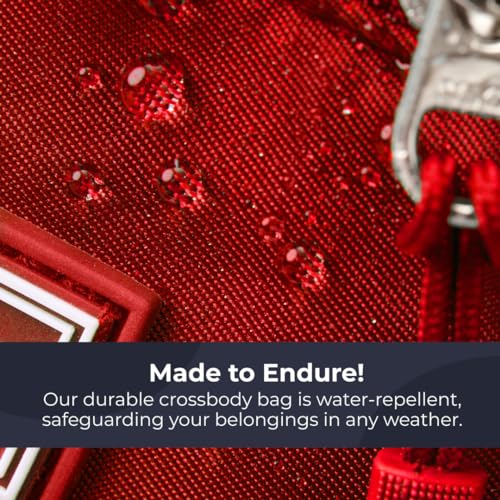 The Foldie® Foldable Crossbody Bag, Waist Pack, Belt Bag - Versatile Travel Companion for Men and Women - Red