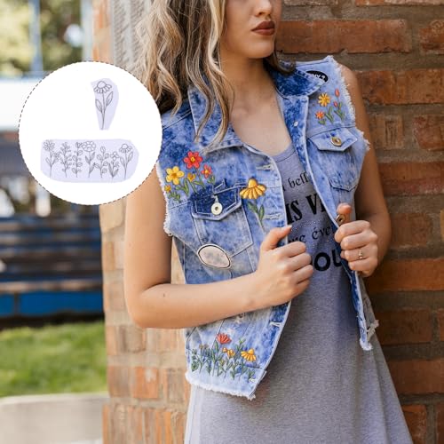 Wasserlösliche Stickmuster Stickaufkleber Stickvorlagen Stickmusters Zum übertragen Von Stickmustern Lösliches Stickpapier Stick- Und Stickmuster Zum Aufbügeln, Mit Abwaschbarkeit, Blumen