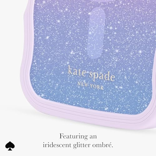 Image of kate spade new york iPhone 17 Case - Opal Glitter | Compatible with MagSafe - Lightweight Designer Case for iPhone 17 with Anti-Scratch Coating and Wavy Iridescent Ombre Design