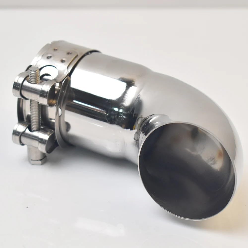 Tuyau d'échappement Silencieux D'échappement Universel Coudé Pour Voiture(57MM)
