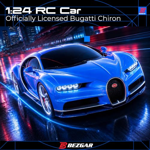 Image of BEZGAR 1:24 Official Licensed Bugatti Chiron Remote Control Car