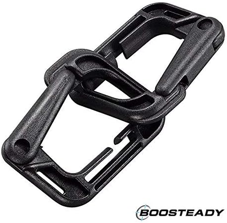 BOOSTEADY Multipurpose D-Ring Locking Hanging Hook Tactical Link Snap Keychain for Molle Webbing with Zippered Pouch