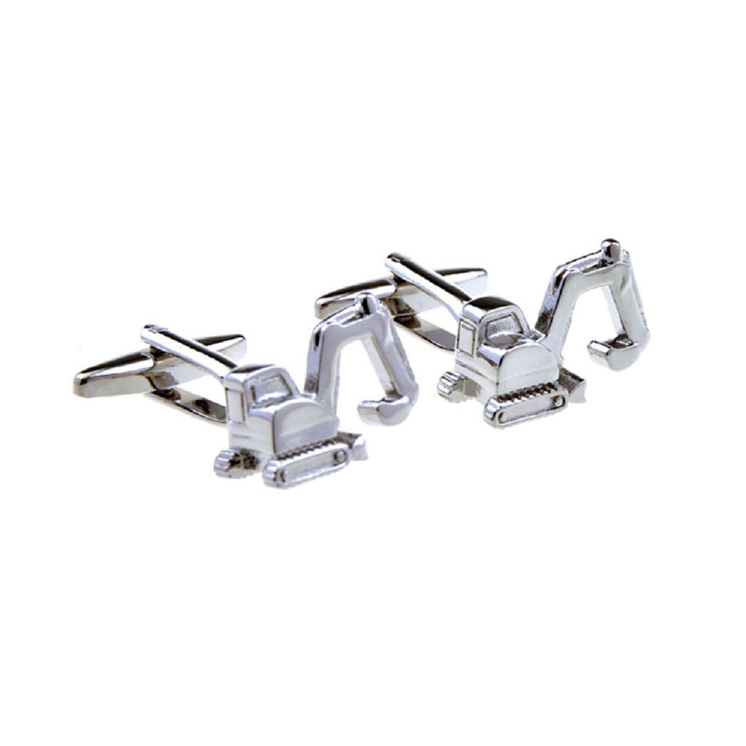 mrcuff Steam Shovel Tractor Excavator Pair Cufflinks in a Presentation Gift Box & Polishing Cloth, microfiber, not known-picture-19