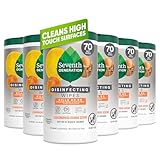 Seventh Generation Disinfecting Multi Surface Wipes, Botanical Disinfectant, 70 Count, Pack of 6