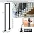 Stair Railing Indoor, U Shaped Stair Handrail, Stair Railing Outdoor, Stair Handrail, Handrails for Outdoor Steps, Porch Railing, Stair Handrails, for Stairs Porch Garden (Black, 90 CM)