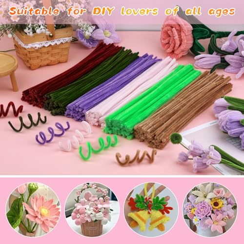 Image of Pipe Cleaners, 100Pcs Light Pink Pipe Cleaners Bulk for DIY Crafts