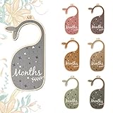 Wooden Baby Closet Dividers, 7x Closet Dividers for Baby Clothes, Whale Baby Clothing Size Age...