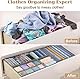 Bazasa 8er Beige Shubladen Organizer Odnungssystem für Kleidershrank Schublade Organizer Schrank Aufbewahrung Box Faltbare Schubladentrenner für Unterwäsche BHS Socken Krawatten Wickelbedarf