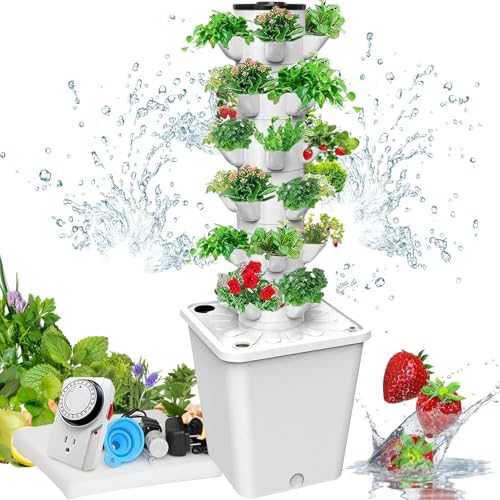 Sistema di coltivazione idroponica intelligente da giardino con 30 cialde, kit da giardino per erbe aromatiche, pompa idratante e adattatore, vasi a rete inclusi