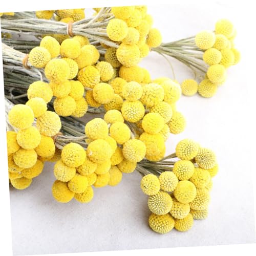 Bolas de flores secas decorativas amarillas pack 30 miniatura 3