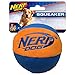 Nerf Dog Chewable Ball Dog Toy with Interactive X-Ring Design, Lightweight, Durable and Water Resistant, 6.5 Inch Diameter For Medium/Large Breeds, Two Pack, Orange/Blue & Green/Blue
