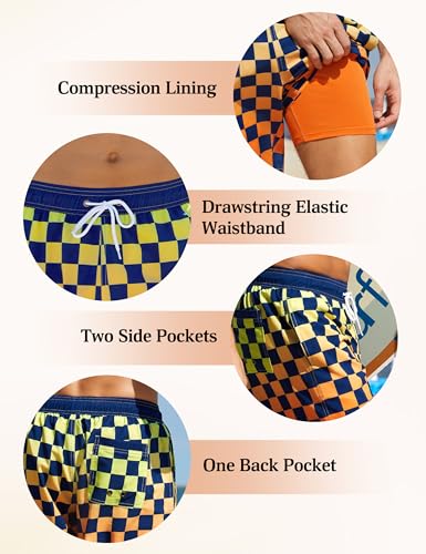 Image of unitop Men's Board Shorts Summer Holiday Surf Trunks Quick Dry