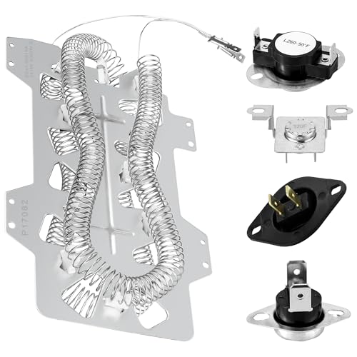 Upgraded DVE45R6100W/A3 DVE45R6100C/A3 DVE45R6100P/A3 Dryer Heating Element Kit Compatible With Sam-sung DVE45T3200W/A3 DVE45T3400W/A3 DVE45T3400P/A3 DVE45T6000W/A3 DVE45T3400V/A3 by TOMOON