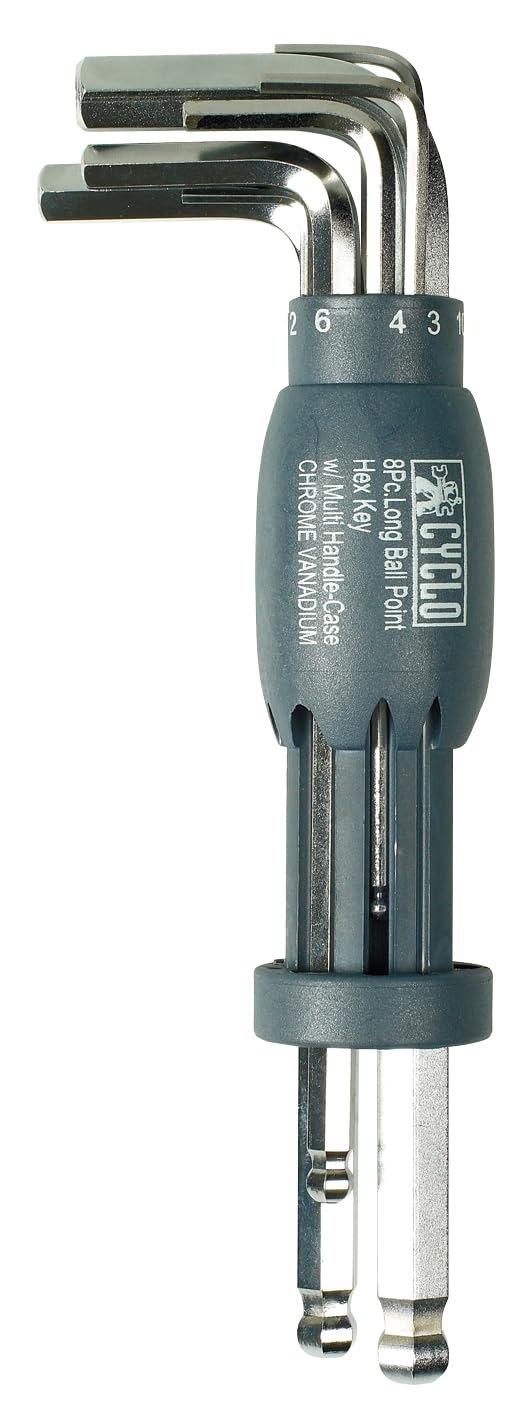 CYCLO WELDTITE Ball End Hex Key Wrench Set - Durable and Versatile, 8 Piece Kit