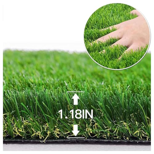 Tappeto di Erba Artificiale Realistico 50x700 cm - Tappeto in Erba Sintetica per Interni/Esterni, Ideale per Giardini, patii e Aree Gioco - Soluzione di Erba Verde Facile da Pulire
