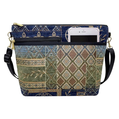 Danny K. Women's Tapestry Bag Shoulder Handbag, Large Zipper Purse Handmade in the USA2
