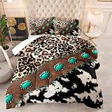 Fundas Nórdicas Turquesa Marrón Oscuro Colchas Microfibra Edredón Nórdico Transpirable Colcha Cama 4 Temporadas Edredon Invierno Lavable Nordico Duradero+2 Fundas de Almohada (50x75cm) 203x228cm