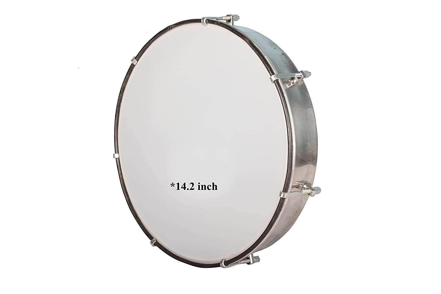 Gosaimusical Instruments Duff (S.S), 14.2 inch, Silver |School Band Hand Percussion Instrument for Students, Beginners & Professionals-picture-22