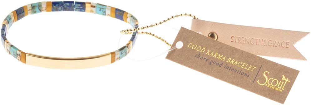 Scout Curated Wears - Good Karma Miyuki Bracelet - Strength & Grace Indigo/Gold